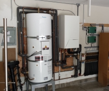 residential heating and cooling radiant heat installation