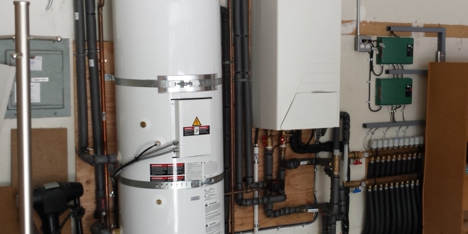 residential heating and cooling radiant heat installation