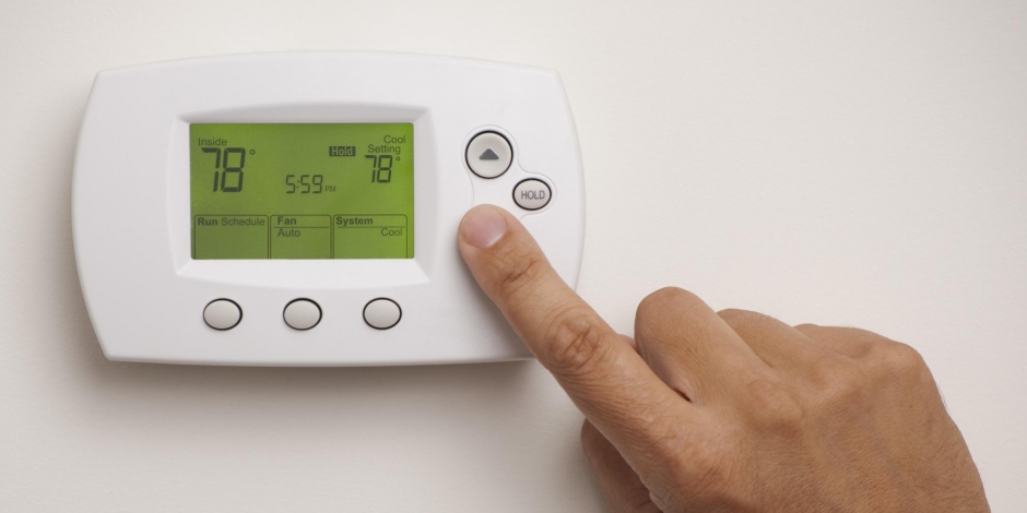 residential heating and cooling thermostat